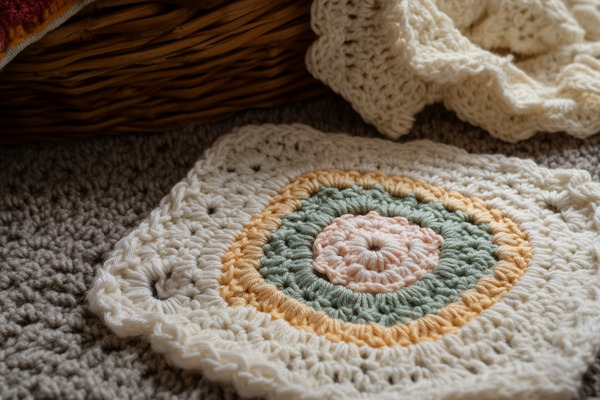 Handcrafted crocheted doily