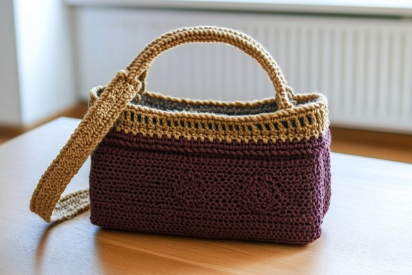 Crocheted handbag